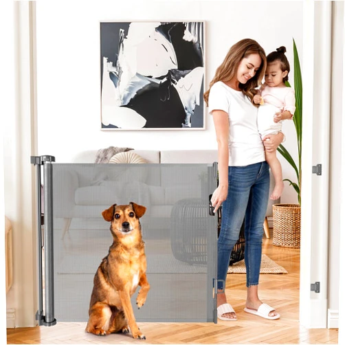 KISKIZ Retractable Dog Gates for Doorways 55
