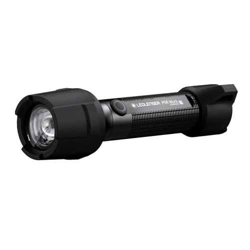 Ledlenser, P5R Work Rechargeable Flashlight, High Power LED, 480 Lumens, Light for Professional Use, Home, Outdoor, and Emergency Use, Black