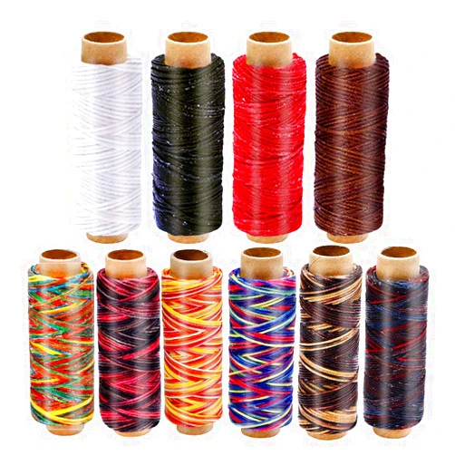 Jmuiiu 10 Colors Leather Thread - 150D Waxed Thread Cord, Waxed Thread for Bracelets, Jewelry Making, Bookbinding, Leather Repair