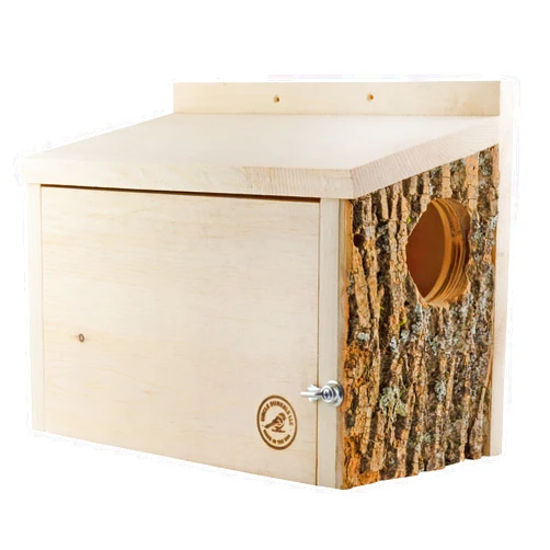 Uncle Dunkels Squirrel Nesting Box, Handcrafted Wood Winter Outdoor Shelter