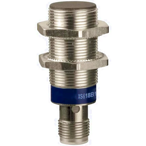 Telemecanique Sensors XS618B1MAU20 Universal Series Inductive Proximity Sensor, Multi-Function, Metal 18-Mm Barrel, 2-Wire Ac/Dc Wiring, Pnp Input, No Output, 1/2