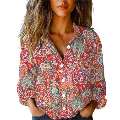 Generic Womens Spring Tops,Womens Button Down Shirts Cotton Gauze Long Sleeve Blouses Collared Dress Tops with Pockets