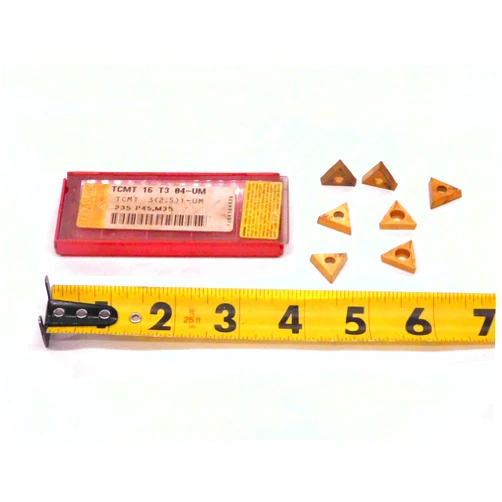 M & J Tooling LLC 7pcs SANDVIK COROMANT TCMT 16 T3 04-UM 235 TiN Carbide Inserts TCMT 3(2.5) 1-UM - MW1649CM4
