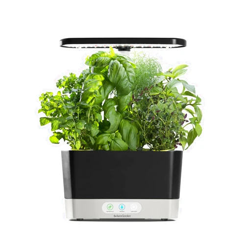 AeroGarden Harvest with Gourmet Herb Seed Pod Kit - Hydroponic Indoor Garden, Black