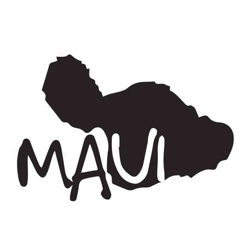 USCLIFESYLE USCLIFESTYLE Hawaii Maui Hawaii Island (Black) (Set of 2) Premium Waterproof Vinyl Decal Stickers for Laptop MacBook Phone Tablet Helmet Car Window Bumper Mug Tuber Cup Door Wall Decoration