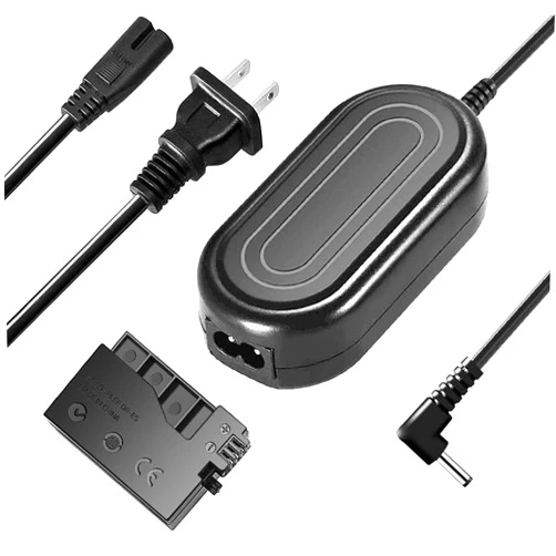 Partstec TKDY ACK-E5 Continuous AC Power Adapter LP-E5 Dummy Battery DR-E5 DC Coupler Charger Kit for Canon EOS Rebel XSi XS T1i 450D 500D 1000D Kiss F X2 X3 DSLR Cameras.
