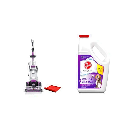 Hoover SmartWash Pet Automatic Carpet Cleaner with Storage Mat, FH53050 Paws & Claws Deep Cleaning Carpet Shampoo, Concentrated Machine Cleaner Solution, 128oz Formula, AH30933, White Smartwash Pet + Formula Paws & Claws 128oz