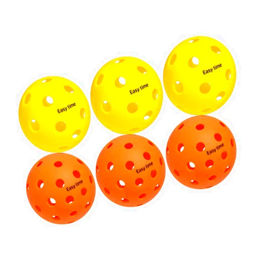 EasyTime Pickleball Ball Set, 40 Holes Pickleball Balls for Outdoor Sport, 26 Holes for Indoor, Highly Durable and Consistent Bounce, USAPA Standard for Pickleball Sport, 4/6/12 Pack to Choose
