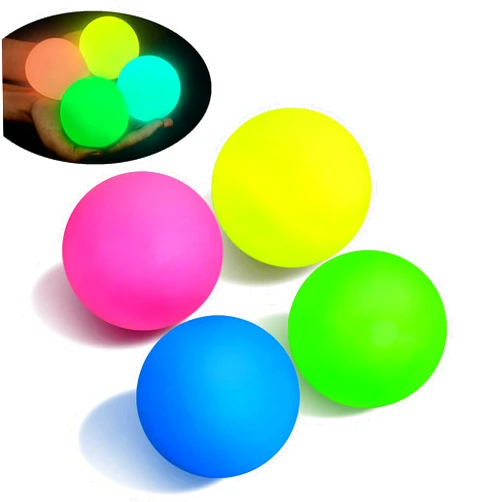 JIAHO 4 PCS Glow in The Dark Squishy Stress Balls, 2.4