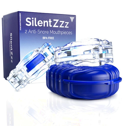 Itus Mouthguardz SilentZzz – USA-Designed & FDA-Cleared All EVA Anti Snoring Mouthguards (1+1 Backup) – Adjustable Anti Snore Mouthpieces with Patented Design for a Silent Night`s Sleep, Large Size