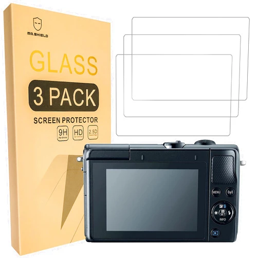 Mr.Shield [3-Pack] Screen Protector For Canon EOS M100, EOS M6, M50 Mark II, PowerShot G9 X Mark II, G7 X Mark II, G5 X, EOS G9 Camera [Tempered Glass] [9H Hardness]