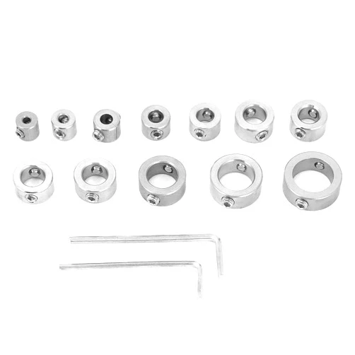 Hilitand 12pcs Stainless Steel Drilling Limit Ring Drill Depth Stop Bit Collar Set 3mm - 16mm