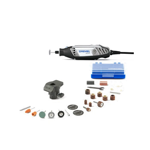 Dremel 3000-1/24 Variable Speed Rotary Tool Kit 1 Attachment & 24 Accessories, Ideal Variety Crafting and DIY Projects Cutting, Sanding, Grinding, Polishing, Drilling, Engraving (Renewed), 25 Piece
