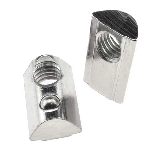 DGZ 4040 Series M8 T Slot Nuts Roll-in Spring Ball Loaded Elastic Nuts Carbon Steel for 4040 Series Aluminum Extrusion Profile Rail with 8mm Slot for 3D Printer（20Pcs）
