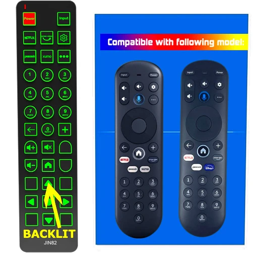 GAIGAICHONG Replacement Remote Control for Pioneer XUMO Smart TV Remote Control with Mic CP-RC1NA-23 MG3-R34010,Without Voice,with Backlit,Oversized Buttons