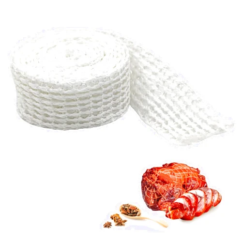 Sadoia 5M Meat Netting Roll, Elastic Beef Netting Ham Sock Twine Smoked Meat Net for Meat Cooking Meat Sausage Making, Size 18