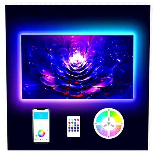 DAYBETTER LED Lights for TV 65-75 Inch, RGB LED Strip Lights with Remote, Bluetooth APP, USB Powered Music Sync TV LED Backlight for Bedroom, Gaming Room Decor