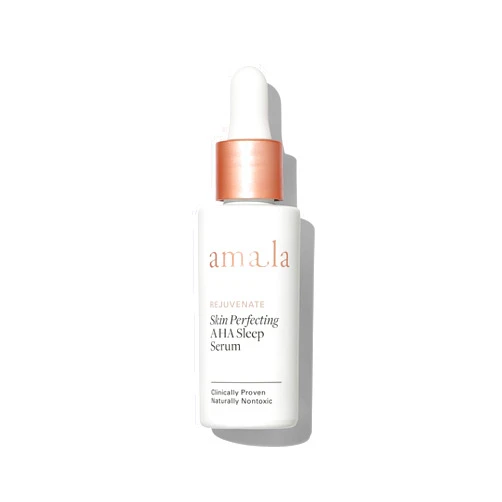 Amala Skin Perfecting AHA Sleep Serum with 5% AHA Fruit Complex, Gaba Amino Acids, Licorice Root Extract for Overnight Skin Restoration (30 ml)