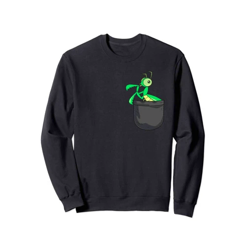 Praying Mantis Funny Gifts Co Animal Praying Mantis In Pocket Funny Animal Lover Gift Sweatshirt
