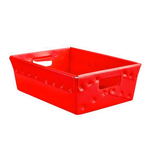Diversiplast Red Plastic Storage Totes and Stackable Storage Bins - Industrial Strength Containers for Organizing at the Office and Home - Holds Up To 80 Lbs - 18