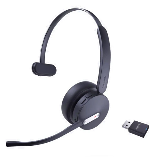 Yealink WH64 Hybrid with DECT Dongle, 492ft Range, 26 Talk Time Bluetooth Headset for Microsoft Teams, Zoom Skype Certified, Noise Cancelling Headset with 3X Mic, Work Headset for Laptop,PC Phone