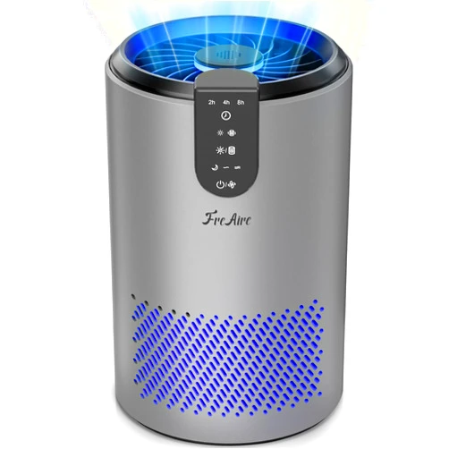 FreAire Air Purifiers for Bedroom, Hepa Air Purifiers for home Up to 538 Ft²/h, Small air purifier with 3-in-1 Filter for Dust Dander Odors Smoke with Timer, Sleep Mode, Fragrance for Office Kitchen