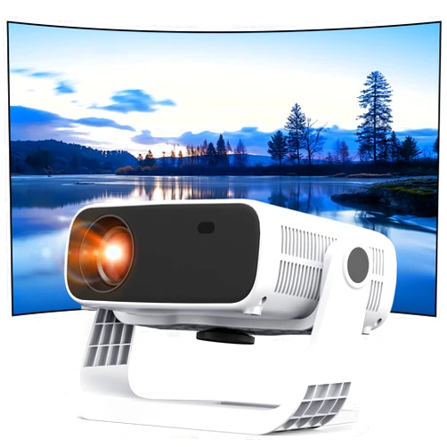 Zdk 2025 Smart Projector with Wifi And Bluetooth - Portable Mini Projector For Home Theater, Compatible With Netflix, 1080p 4k, Auto Keystone,Smartphone, Hdmi, Usb, Av, Fire Stick, Ps5, Includes Stand
