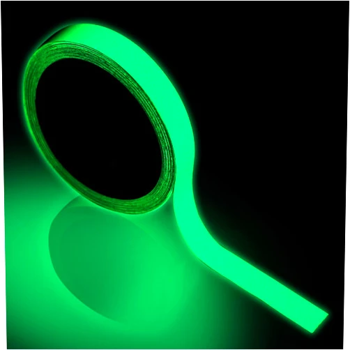 Teaaha Glow Tape 33FT&0.6“ Glow in The Dark Tape, Warterproof Neon Long Lasting Luminous 8hours Stickers for Night Decorations, Stairs, Walls and Exit Sign, Strong Adhesive Fluorescent Tape for Home Theatre