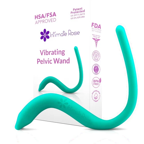 Intimate Rose IntimateRose Vibrating Pelvic Wand, Pelvic Floor Muscle Trigger Point Massager, Perineal Massage Tool for Pelvic Physical Therapy & Pain Relief, BPA-Free, Latex-Free (Vibration)