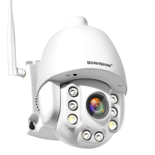 BOAVISION 5MP PTZ WiFi Camera, HD Outdoor Wireless IP Camera, Pan Tilt 5X Optical Zoom, Two Way Audio, 196ft Full Color Night Vision, Dome Security Cameras CamHipro Protocol