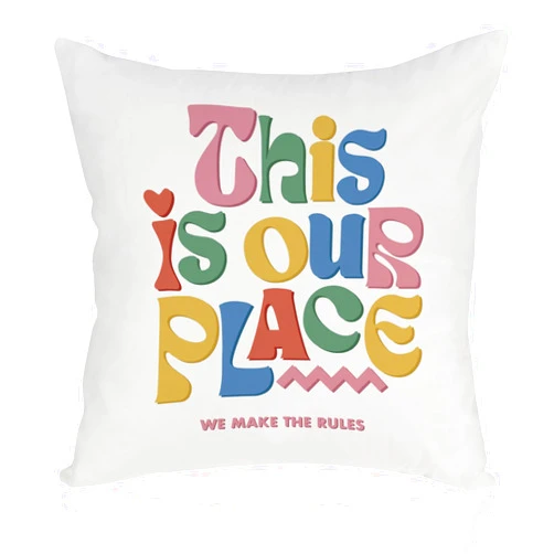 Jepuyaya Sing Song Merch Pillow Cover, Fans Gifts for Music Lyric Inspired Album Name Pillow Case, Singer Merchandise Pillowcas 18 x 18inch(This is Our Place) 6JP913