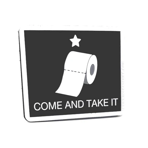 Stinking Patch Co. Come and Take It Toilet Paper PVC Hook and Loop Patch