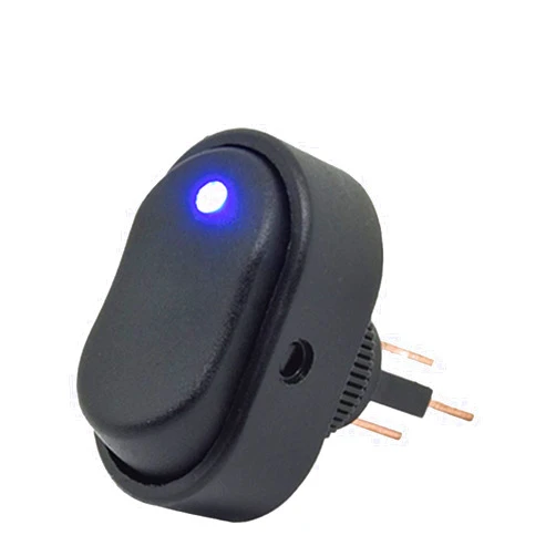 FLOAPA pushbutton Switch 1Pcs ASW-20D 30A 12VDC Car Boat Auto Rocker Switch ON Off with Dot LED Light Illuminated Rocker Switch pushbutton Switch