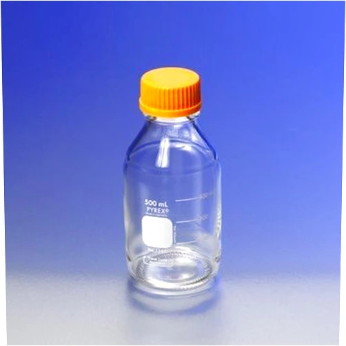 Corning 1395-5L Pyrex Round Media Storage Bottle with GL45 Screw Cap, 186 mm Diameter