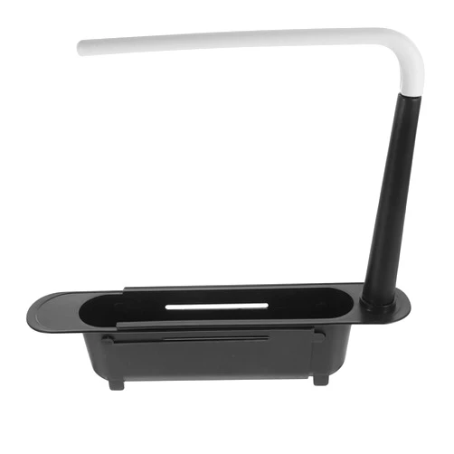 HOLIDYOYO Telescopic Kitchen Over Sink Organizer with Towel Hanger Expandable Slim Drain Basket Adjustable Length Colander Rack Sponge Holder Storage Tray for Home Bathroom Multifunctional