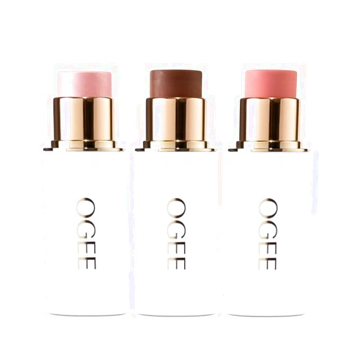 Ogee Face Stick Radiant Collection Trio - Contour Stick Makeup Collection - Certified Organic Contour Palette - Includes Bronzer Stick, Blush Stick & Highlighter Stick