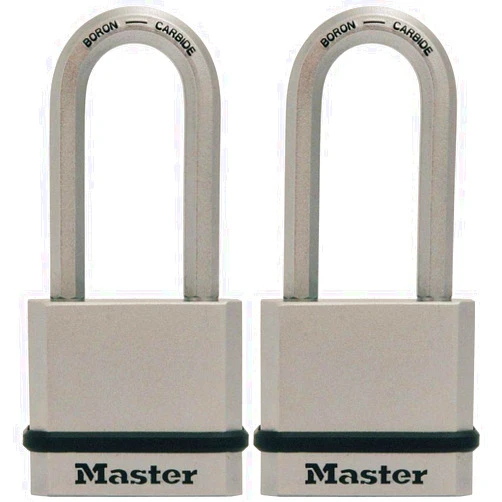 Master Lock M530XTLH Magnum Solid Steel Keyed Alike Padlocks, silver, 2 Count(Pack of 1)
