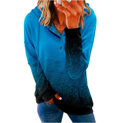 VIEACTIVEWEAR Hoodie for Women Tie Dye Sweatshirt Teen Girl Button Down Teen Tops Casual Long Sleeve Oversize Pullover
