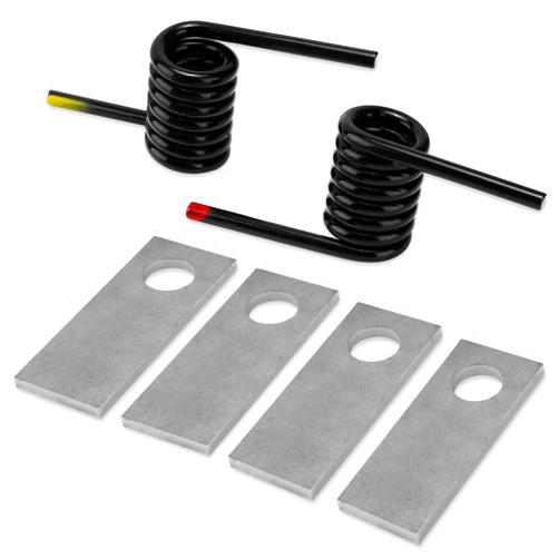 TRUCFUSION Trailer Ramp Spring Ramp Gate Holder Set 2pcs Trailer Coil Spring RS16933LH RS16933RH 4pcs Weld on Steel Heavy Duty Rectangular Trailer Gate Hinge for 1-1/2