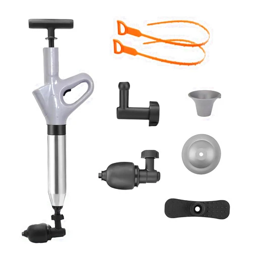 Yorlpikc Toilet Plunger, Drain Clog Remover, High-Pressure Air Drain Blaster with Real-Time Barometer Powerful Drain Snake Sink Heavy Duty Plunger Plumbing Tools, Plungers for Sink, Bathroom, Kitchen Clogged