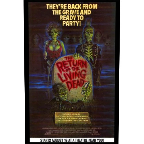 Pop Culture Graphics The Return of the Living Dead Poster B 27x40 Clu Gulager James Karen Linnea Quigley