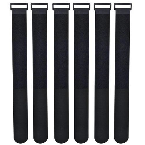 Cacturism 2 x 48 Inch Hook and Loop Cable Tie, 6 Pack Heavy Duty Adjustable Fastening Adhesive Cinch Strap with Plastic D-ring Buckle, Multi-Purpose Reusable Cord Organizer by Cacturism