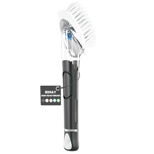 RIMAY Soap Dispensing Dish Brush, Dish Scrubber with Soap Dispenser, Dish Soap Brush, Dish Wand with Soap Dispenser Kitchen Brush for Dishes, Pans, Sink, Pots