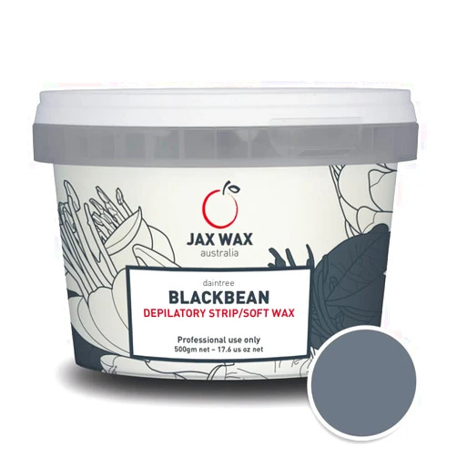 Jax Wax Australia Soft Wax Daintree Black Bean 500g - Perfect for Male Waxing - Sandalwood and Cedarwood Fragrance