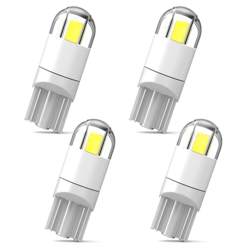 WEIMELTOY 194 LED Car Bulb, 1.5W, 12V, White, T10 Wedge Type, 360 Degree Lighting Angle, 2SMD 3030 Chipset, 2pcs High Brightness 3030 Chips, No UV or IR Radiation