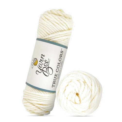 Hobby Lobby Yarn Bee 6 - Super Bulky Yarn for Crocheting & Knitting – Soft Yarn Skein – 76 Yards of Acrylic Yarn for Crocheting Blankets, Hats, & More – Craft Supplies for Handcrafting, Ivory