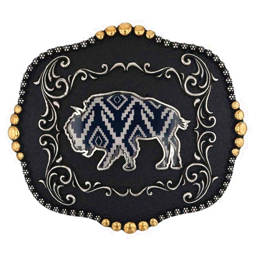 Montana Silversmiths Midnight Buffalo Attitude Buckle
