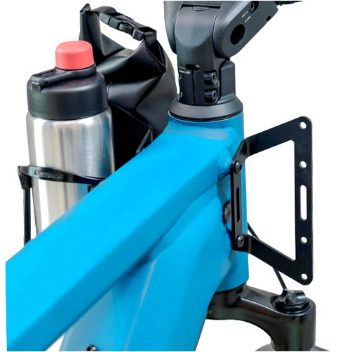 Vipstar Fahrer Multiadapter for Riese & Müller E-Bikes - Adapter for Four Accessories, Bottle Holder, Lock Holder, Stainless Steel, Black