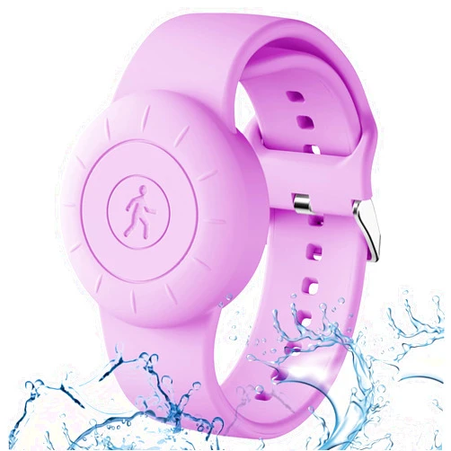 HLHGR Waterproof AirTag Bracelet for Kids, Airtag Wristband,Airtag Watch for Kids Hidden Soft Silicone Lightweight GPS Tracker Holder for Apple AirTag