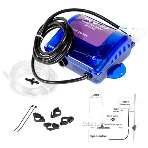 Bzumperyz HCD-55 Spa Ozonator Kit: Hi-Output Ozone Generator Replacement for Clarathon for Hot Tubs & Swim Spas - Universal: 120V / 240V